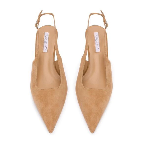 New Tony Bianco Crush Slingback Heels/Shoes in Wheat Suede,  Size 9 - Picture 2 of 7